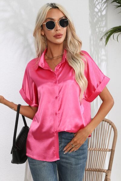 swvws Collared Neck Short Sleeve Shirt