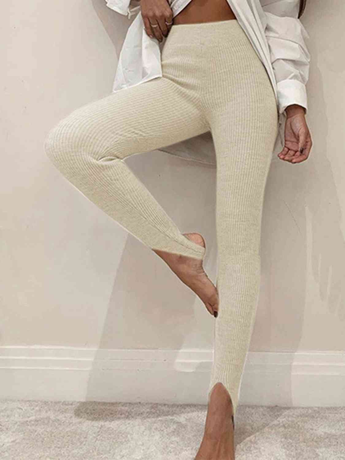 swvws Ribbed Mid Waist Leggings