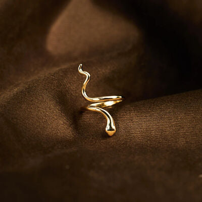 swvws Snake Shape 18K Gold-Plated Bypass Ring