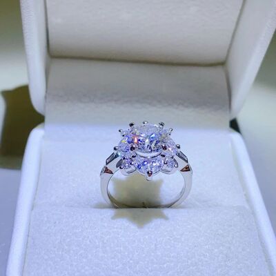 swvws 2 Carat Moissanite 925 Sterling Silver Ring