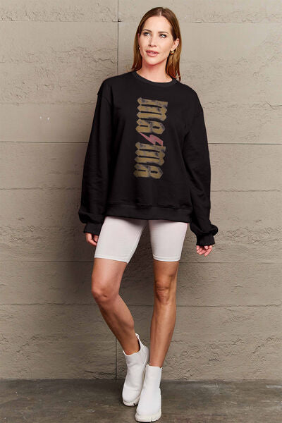 swvws Simply Love Full Size MAMA Round Neck Sweatshirt