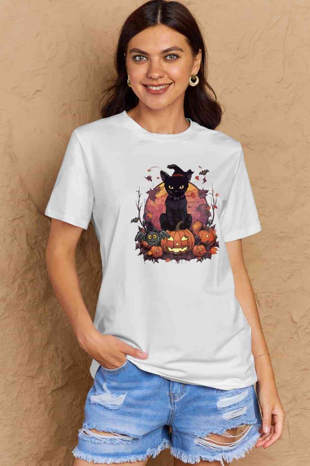 swvws Simply Love Full Size Halloween Theme Graphic T-Shirt