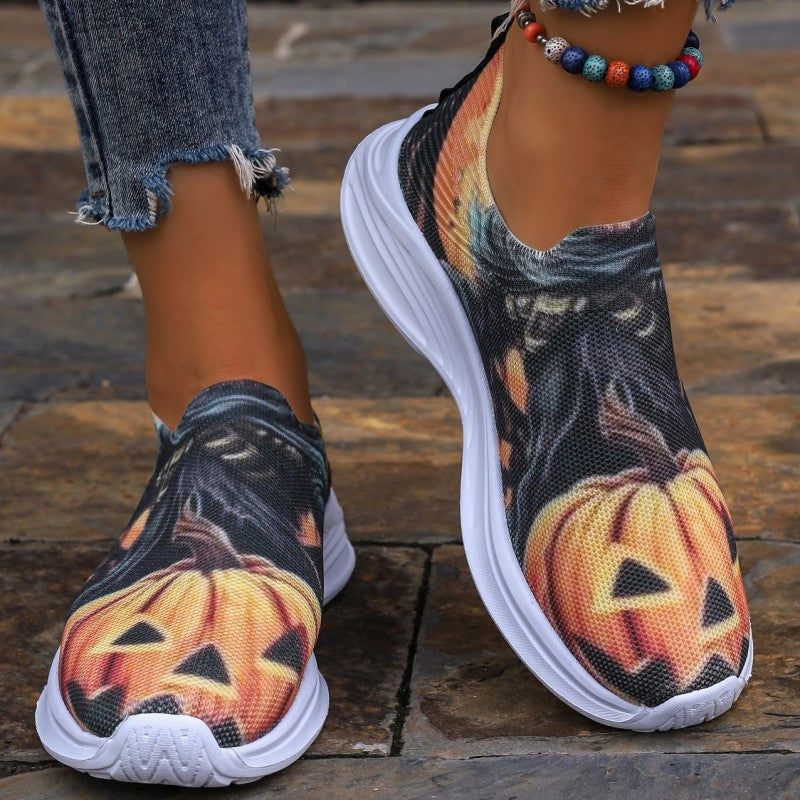 swvws - Yellow Casual Sportswear Daily Patchwork Printing Round Comfortable Shoes