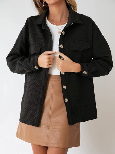 swvws Button Up Dropped Shoulder Jacket