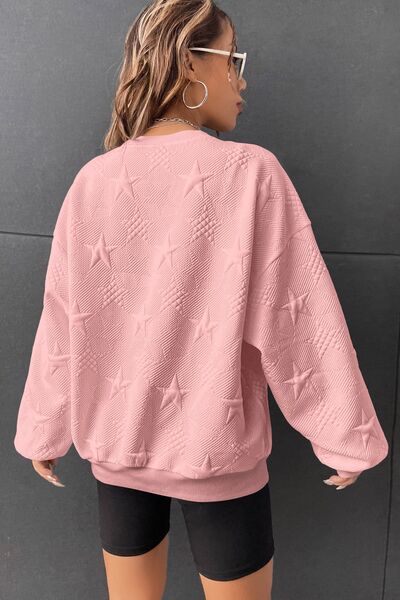 swvws Star Lantern Sleeve Dropped Shoulder Sweatshirt