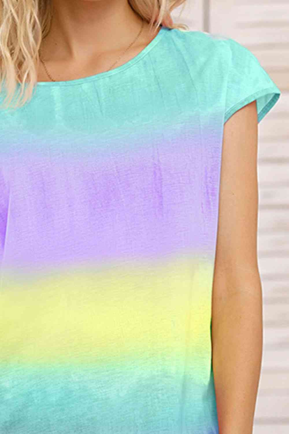 swvws Tie Dye Round Neck Short Sleeve Tee