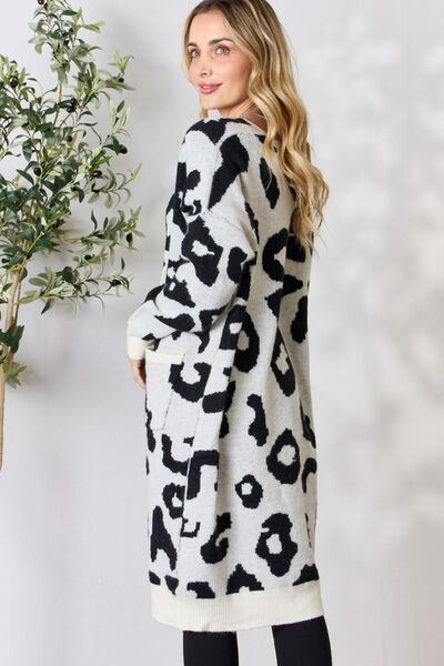 swvws BiBi Leopard Open Front Cardigan