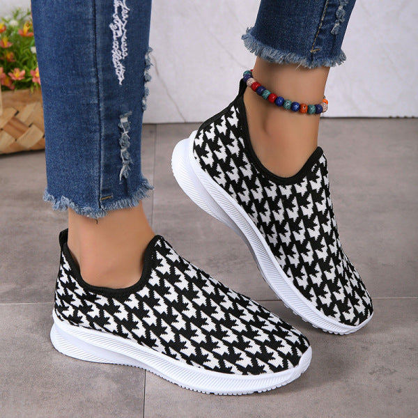 swvws - Red Casual Patchwork Round Comfortable Shoes