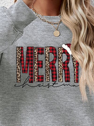 swvws MERRY CHRISTMAS Round Neck Long Sleeve Sweatshirt