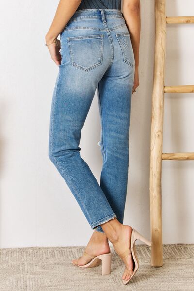 swvws Kancan High Rise Distressed Slim Straight Jeans