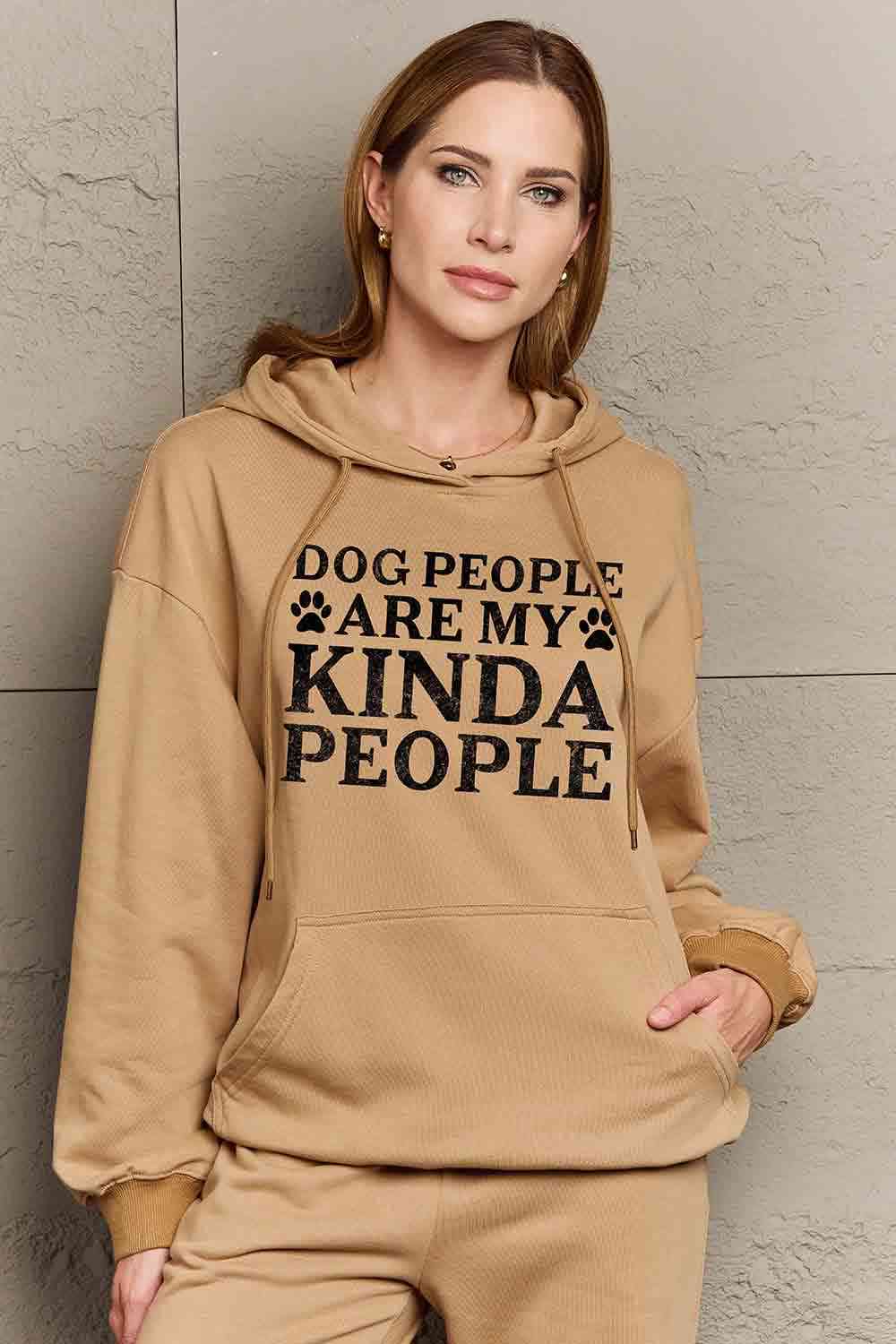 swvws Simply Love Simply Love Full Size Dog Paw Slogan Graphic Hoodie