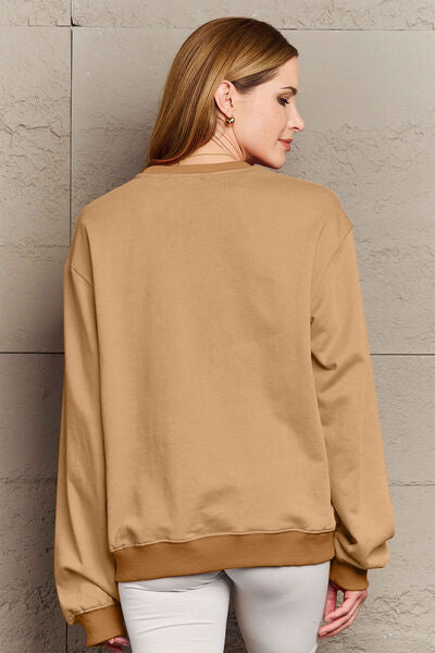 swvws Simply Love Full Size KINDA LAZY Round Neck Sweatshirt