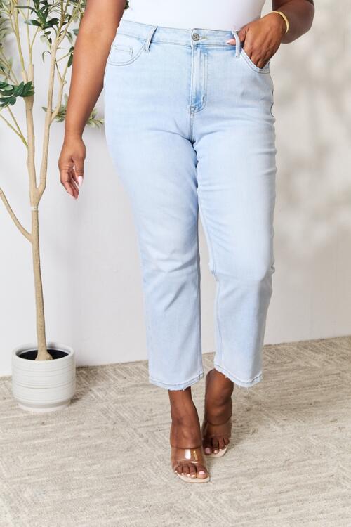 swvws BAYEAS Full Size High Waist Straight Jeans