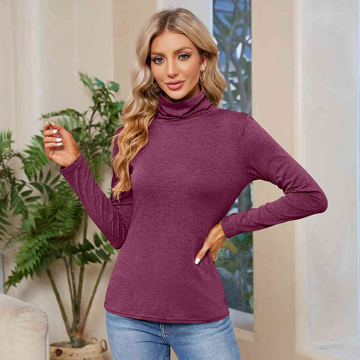 swvws Turtleneck Long Sleeve T-Shirt