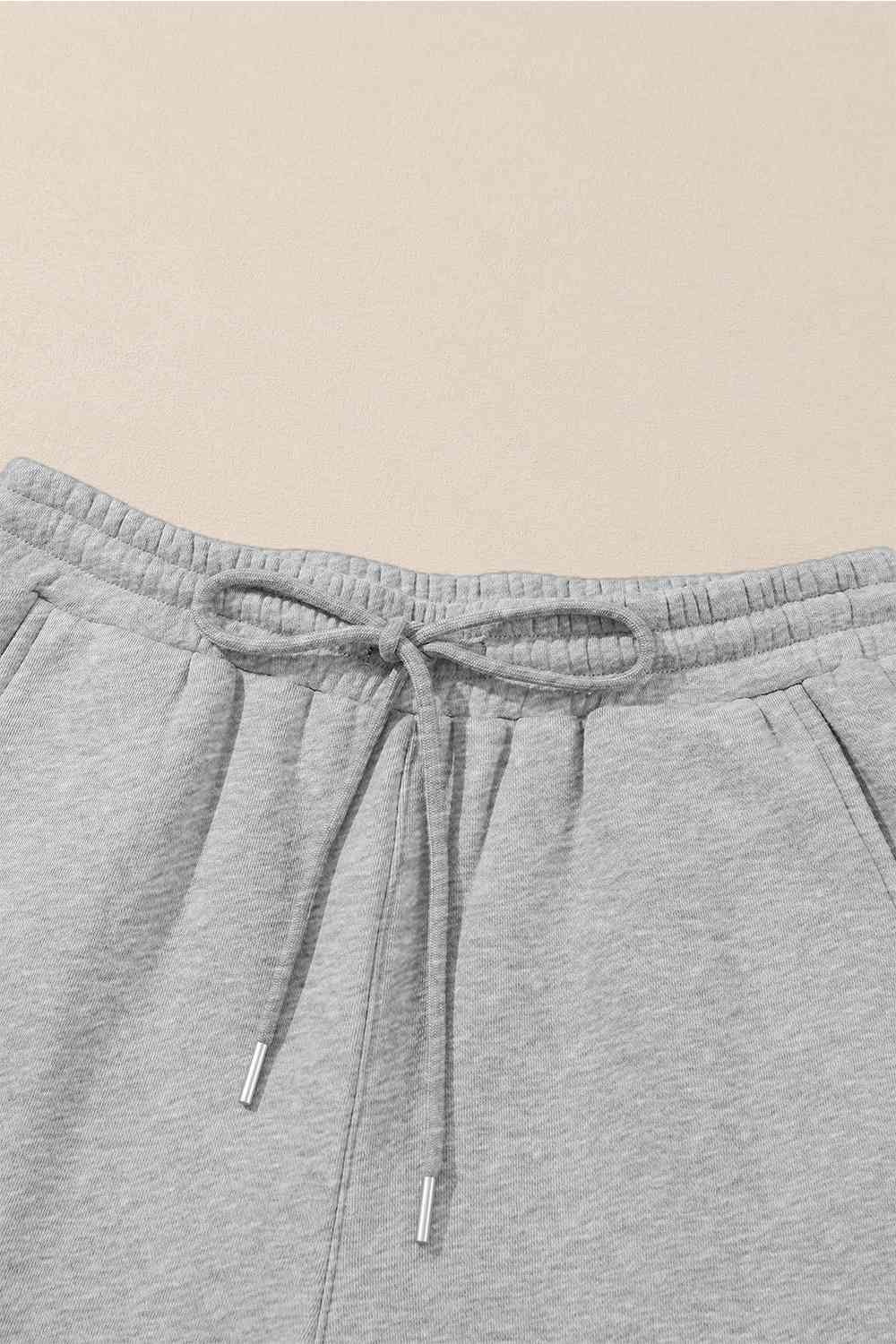 swvws Drawstring Straight Pants with Pockets