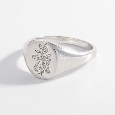 swvws 925 Sterling Silver Signet Ring