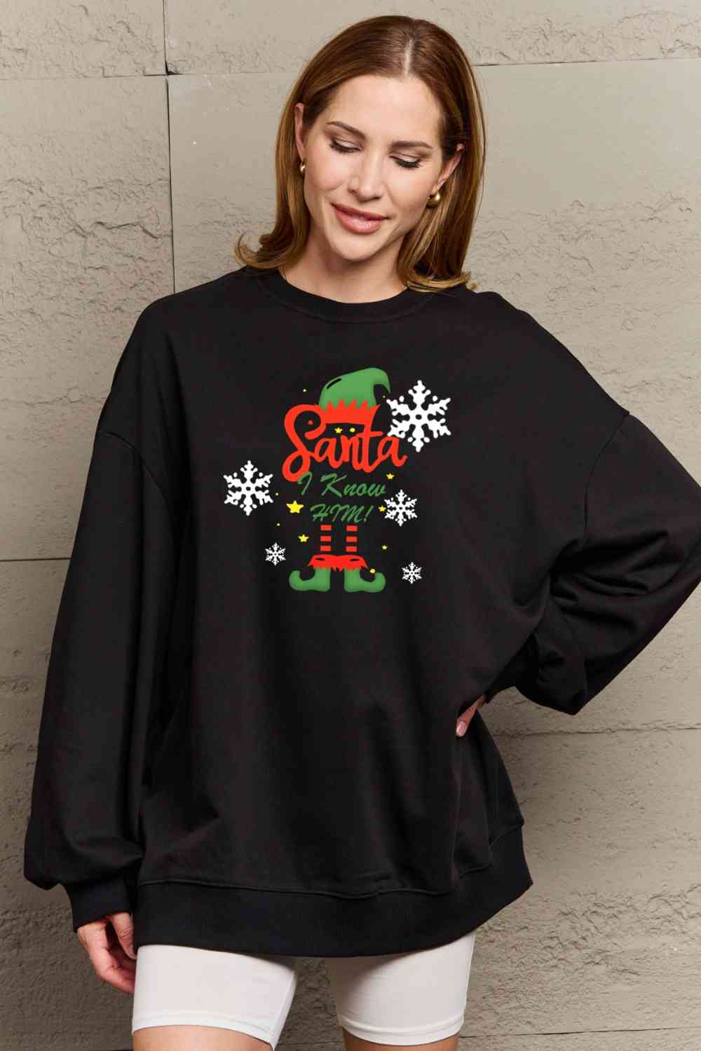 swvws Simply Love Full Size Graphic Round Neck Sweatshirt