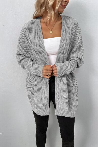 swvws Open Front Dropped Shoulder Cardigan