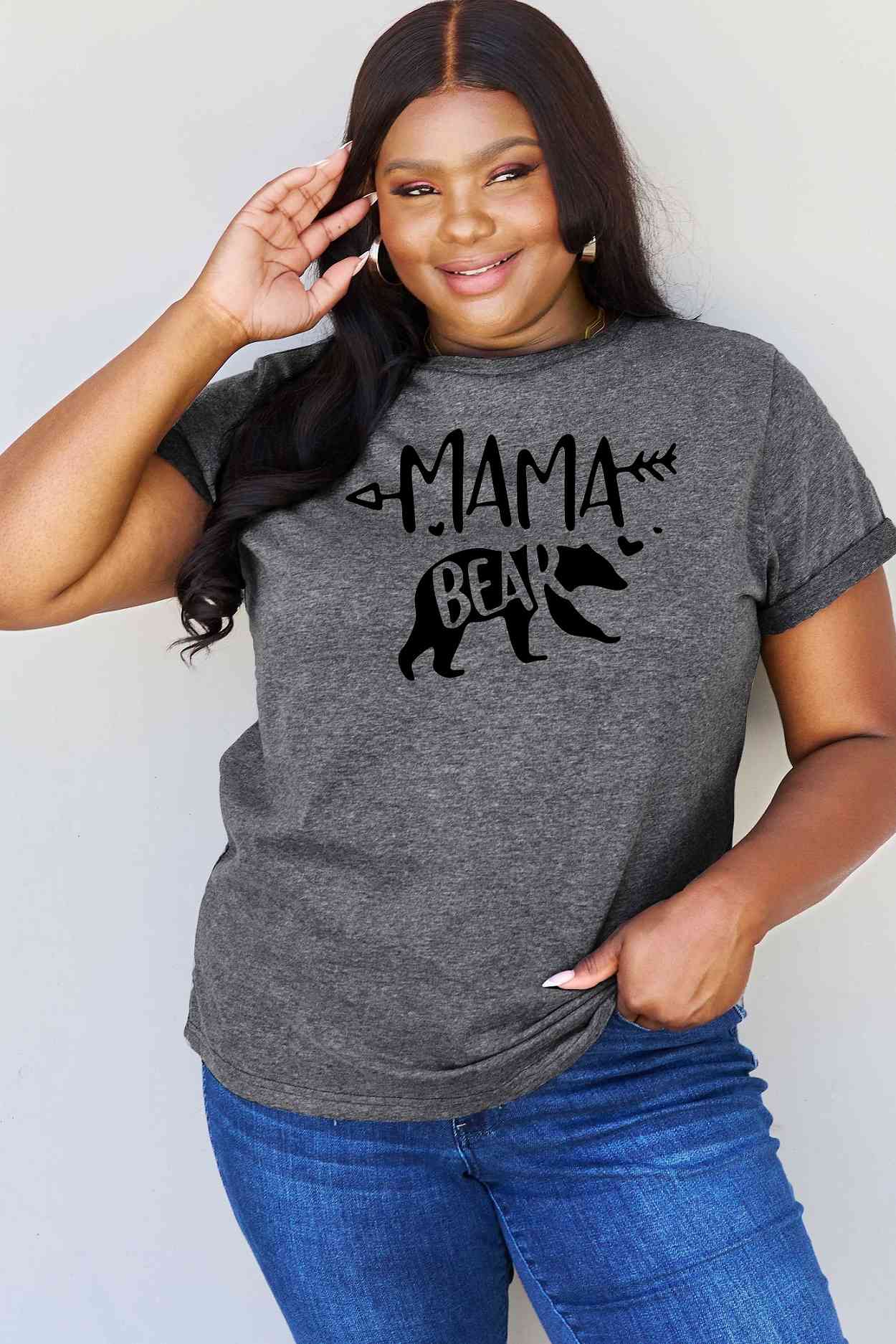 swvws Simply Love Full Size MAMA BEAR Graphic Cotton T-Shirt