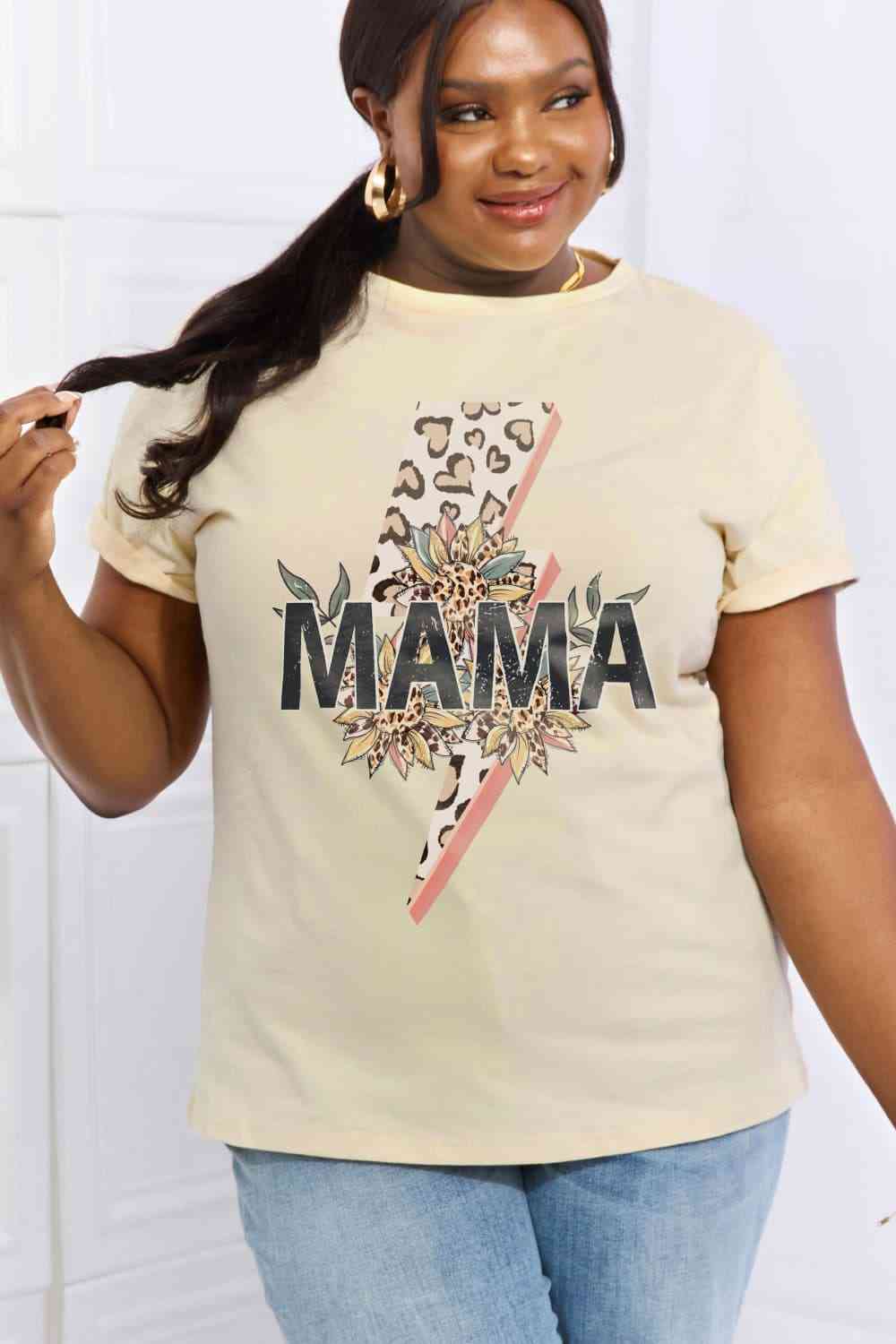 swvws Simply Love Full Size MAMA Graphic Cotton Tee