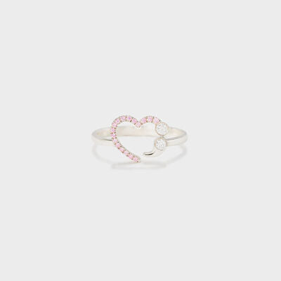 swvws Heart Shape 925 Sterling Silver Ring