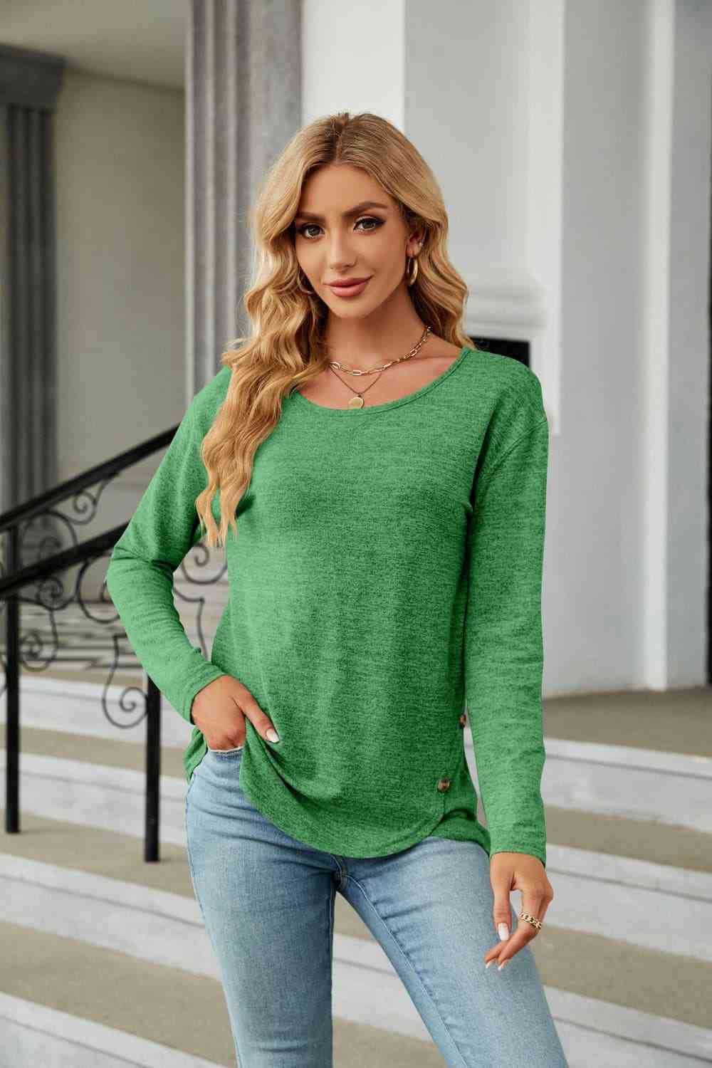 swvws Round Neck Long Sleeve T-Shirt