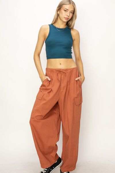 swvws HYFVE Drawstring Cargo Wide Leg Pants