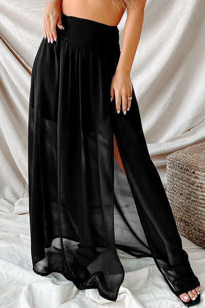 swvws Slit High Waist Maxi Skirt