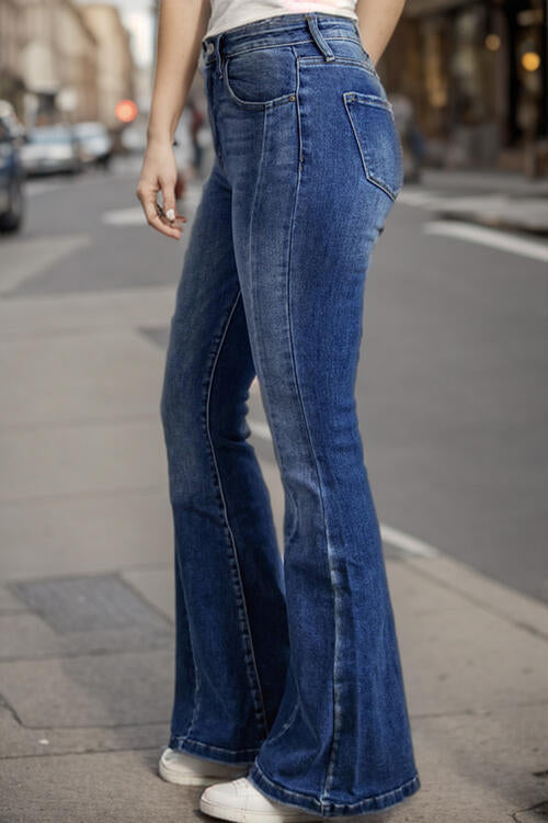 swvws Plus Size High Waist Flare Jeans