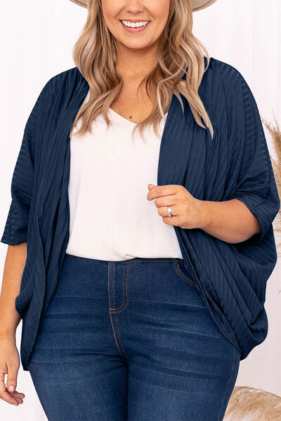 swvws Plus Size Ribbed Cocoon Cover Up