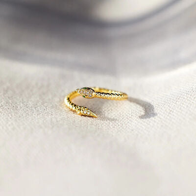 swvws Snake Shape 18K Gold-Plated Bypass Ring