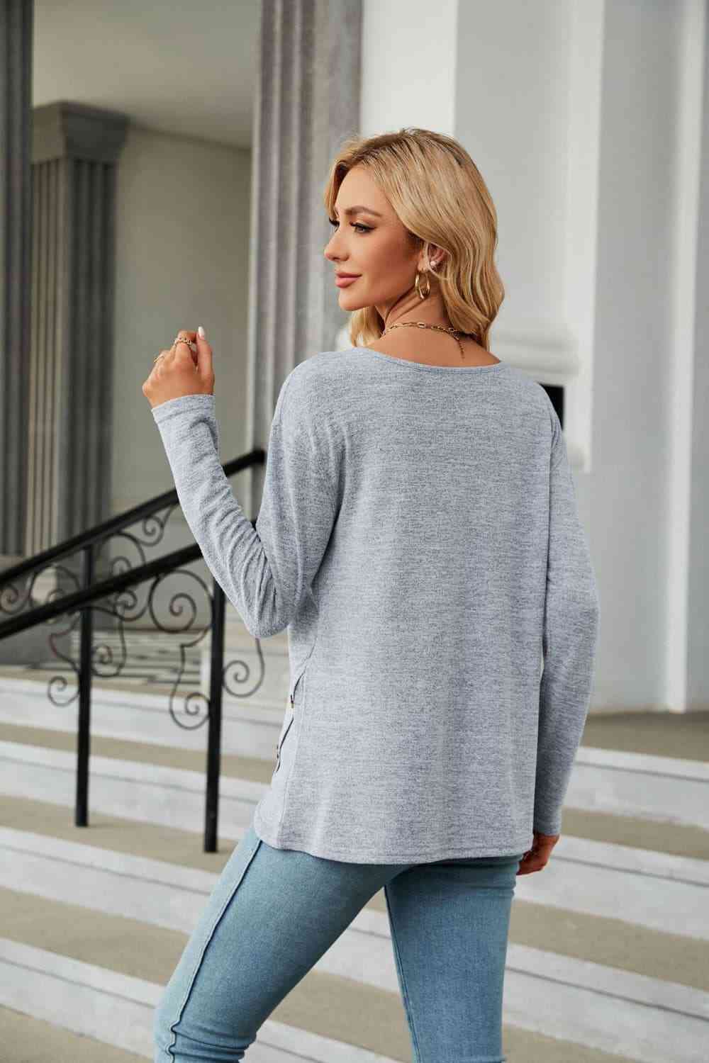 swvws Round Neck Long Sleeve T-Shirt