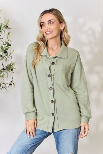 swvws Heimish Full Size Button Down Long Sleeve Shirt