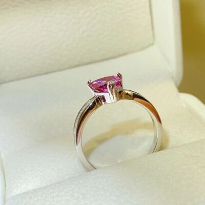 swvws 1 Carat Moissanite 925 Sterling Silver Ring