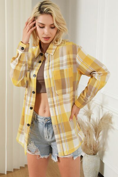 swvws Plaid Button Up Long Sleeve Shirt