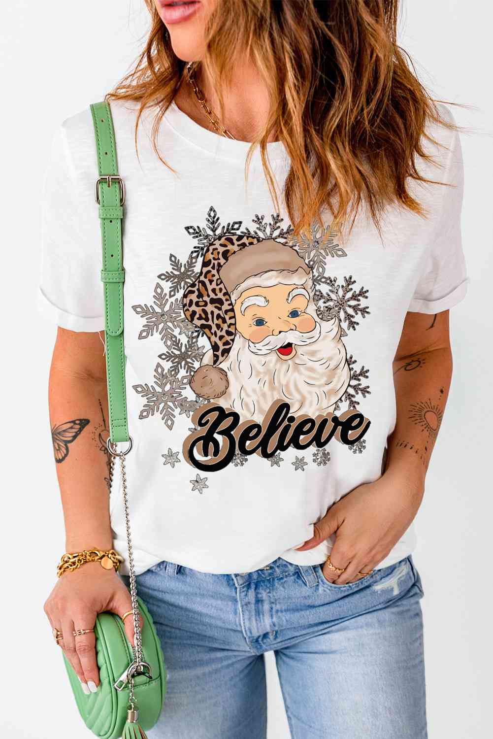 swvws BELIEVE Santa Graphic T-Shirt