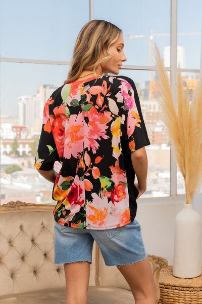 swvws Sew In Love Full Size Floral Round Neck Short Sleeve T-Shirt