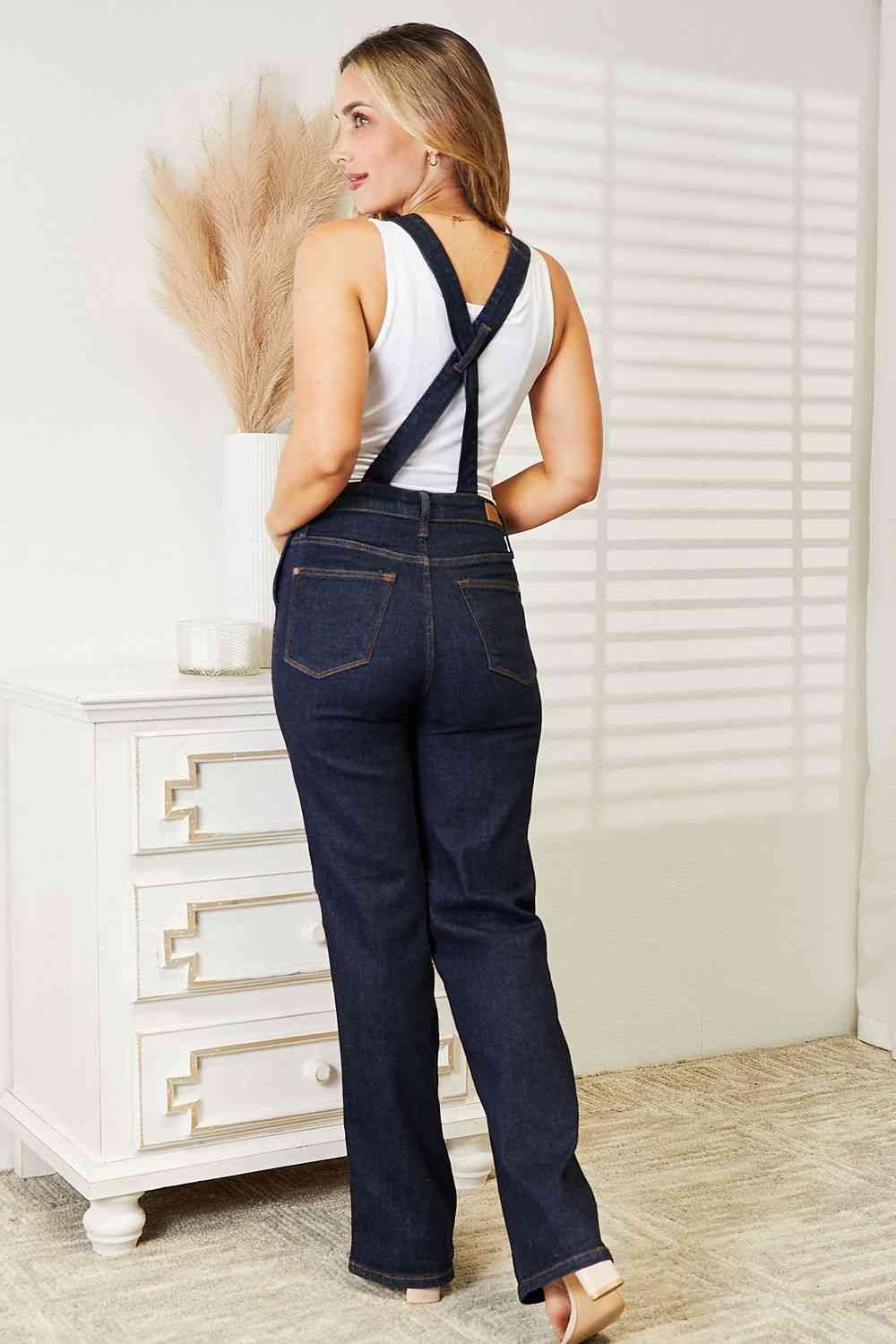 swvws Judy Blue Full Size High Waist Classic Denim Overalls