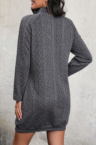 swvws Cable-Knit Mock Neck Dress