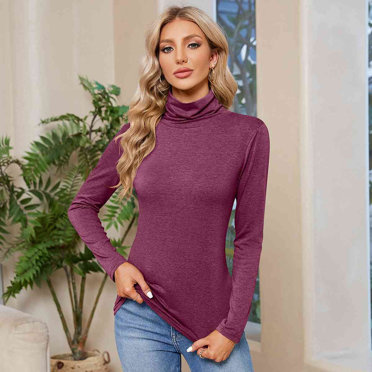 swvws Turtleneck Long Sleeve T-Shirt