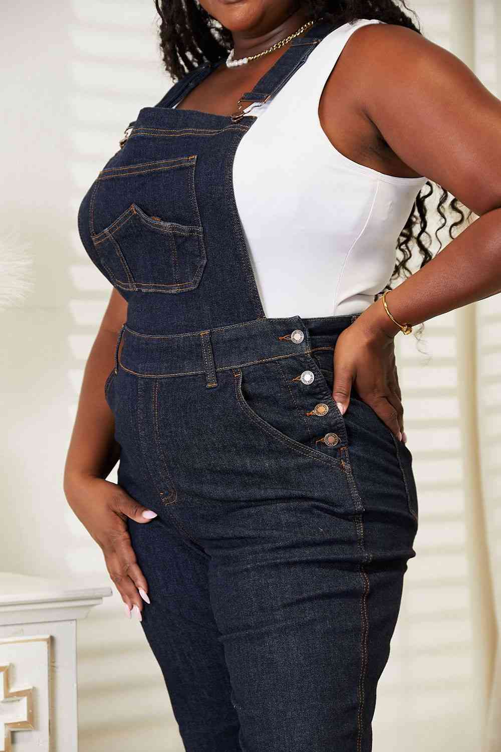 swvws Judy Blue Full Size High Waist Classic Denim Overalls