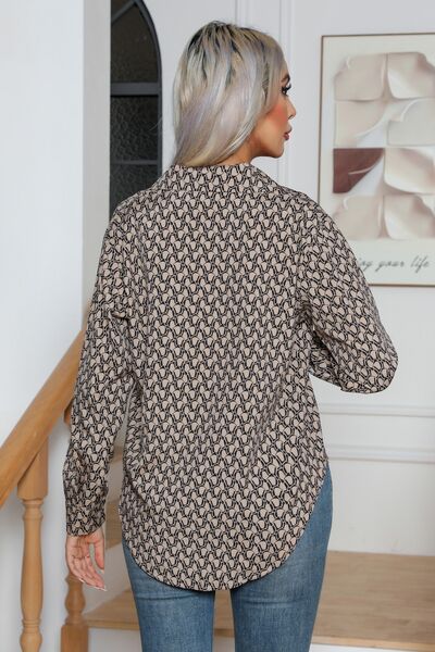 swvws Printed Buttoned Long Sleeve Shirt