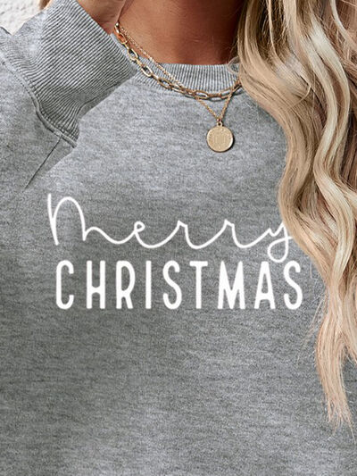 swvws MERRY CHRISTMAS Dropped Shoulder Sweatshirt