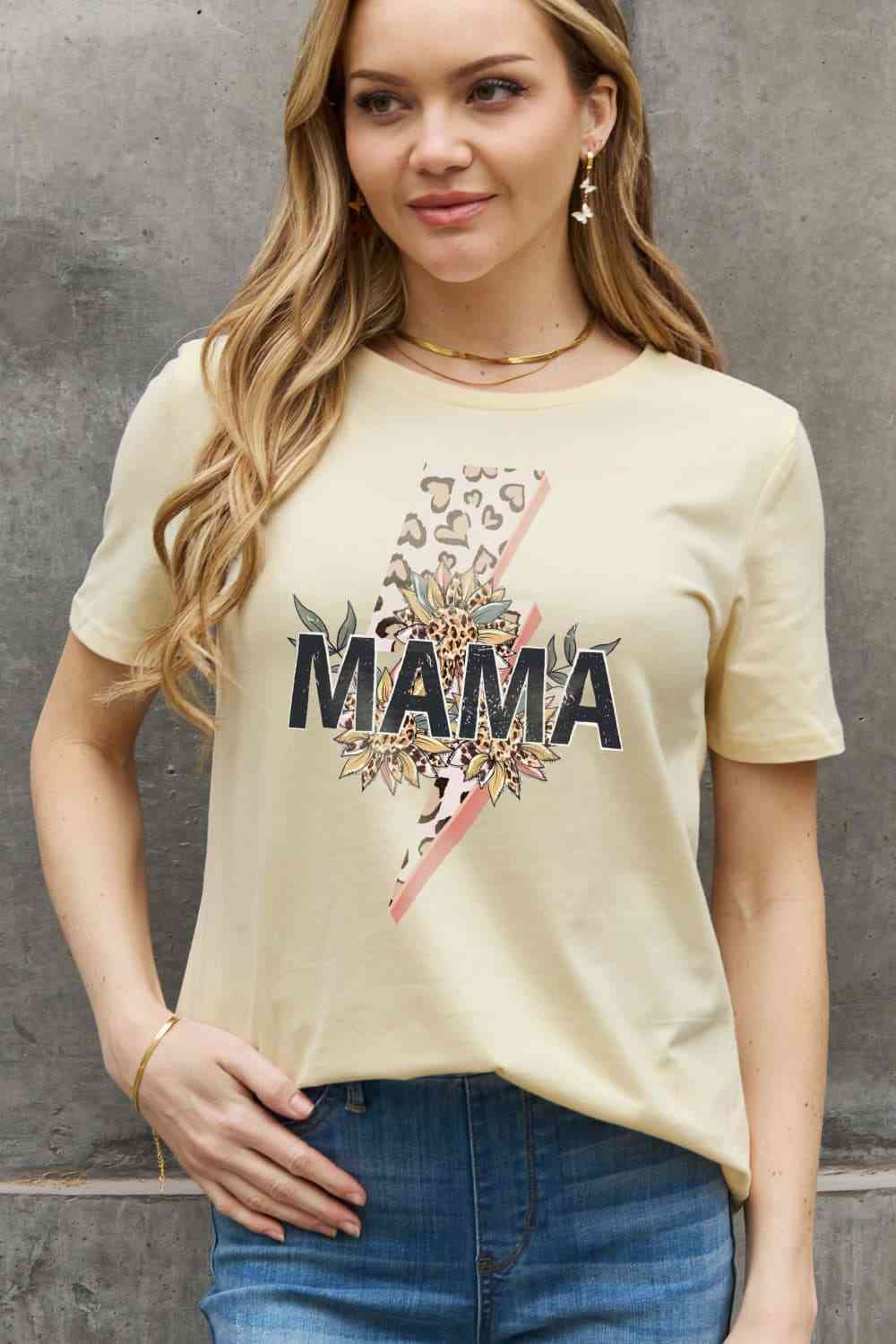 swvws Simply Love Full Size MAMA Graphic Cotton Tee