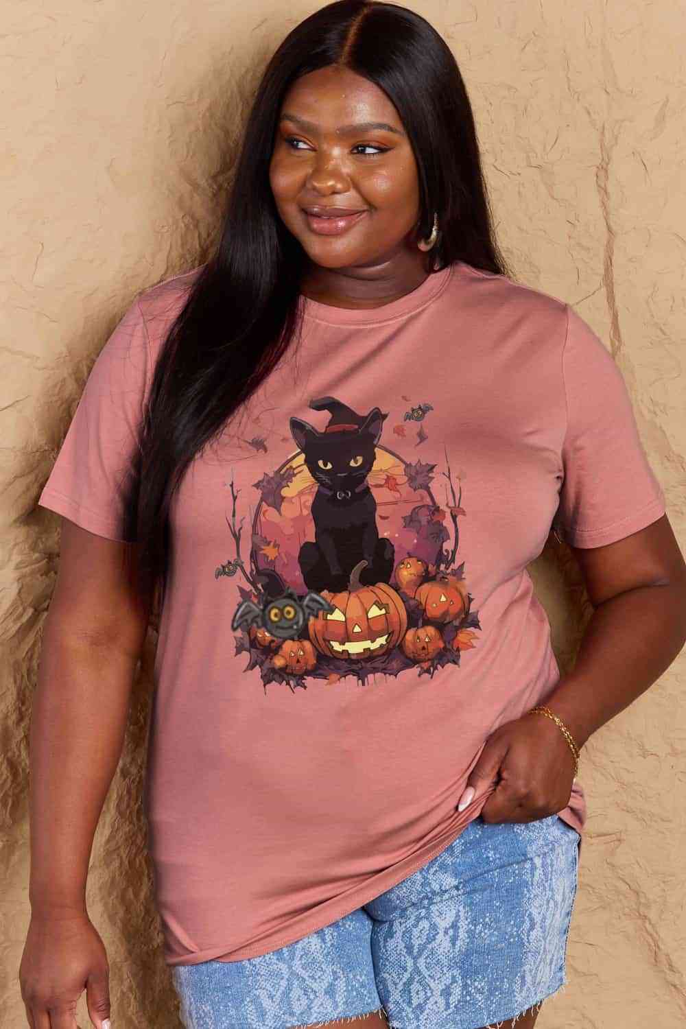 swvws Simply Love Full Size Halloween Theme Graphic T-Shirt