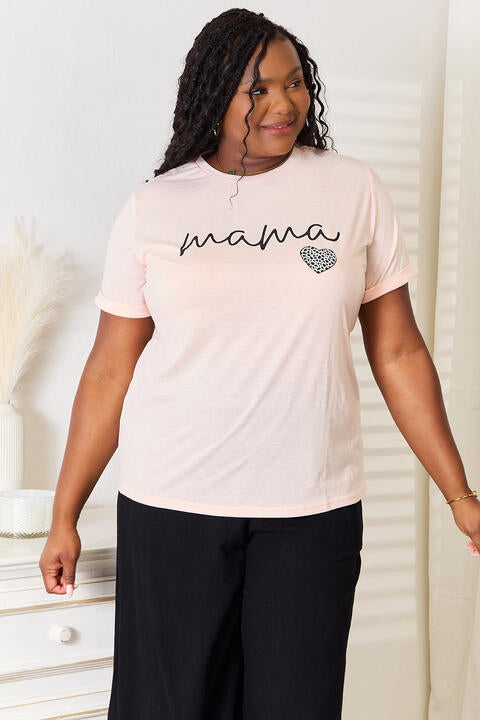 swvws Simply Love MAMA Heart Graphic T-Shirt