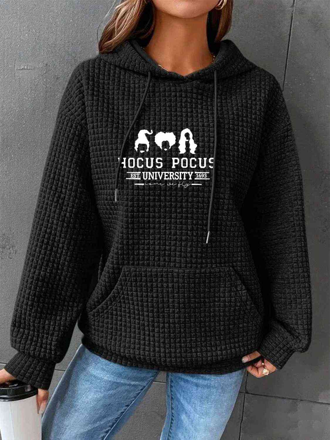 swvws HOCUS POCUS Graphic Hoodie with Front Pocket