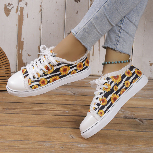 swvws - Halloween Yellow Casual Daily Patchwork Printing Round Comfortable Shoes