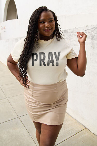 swvws Simply Love Full Size PRAY Round Neck T-Shirt