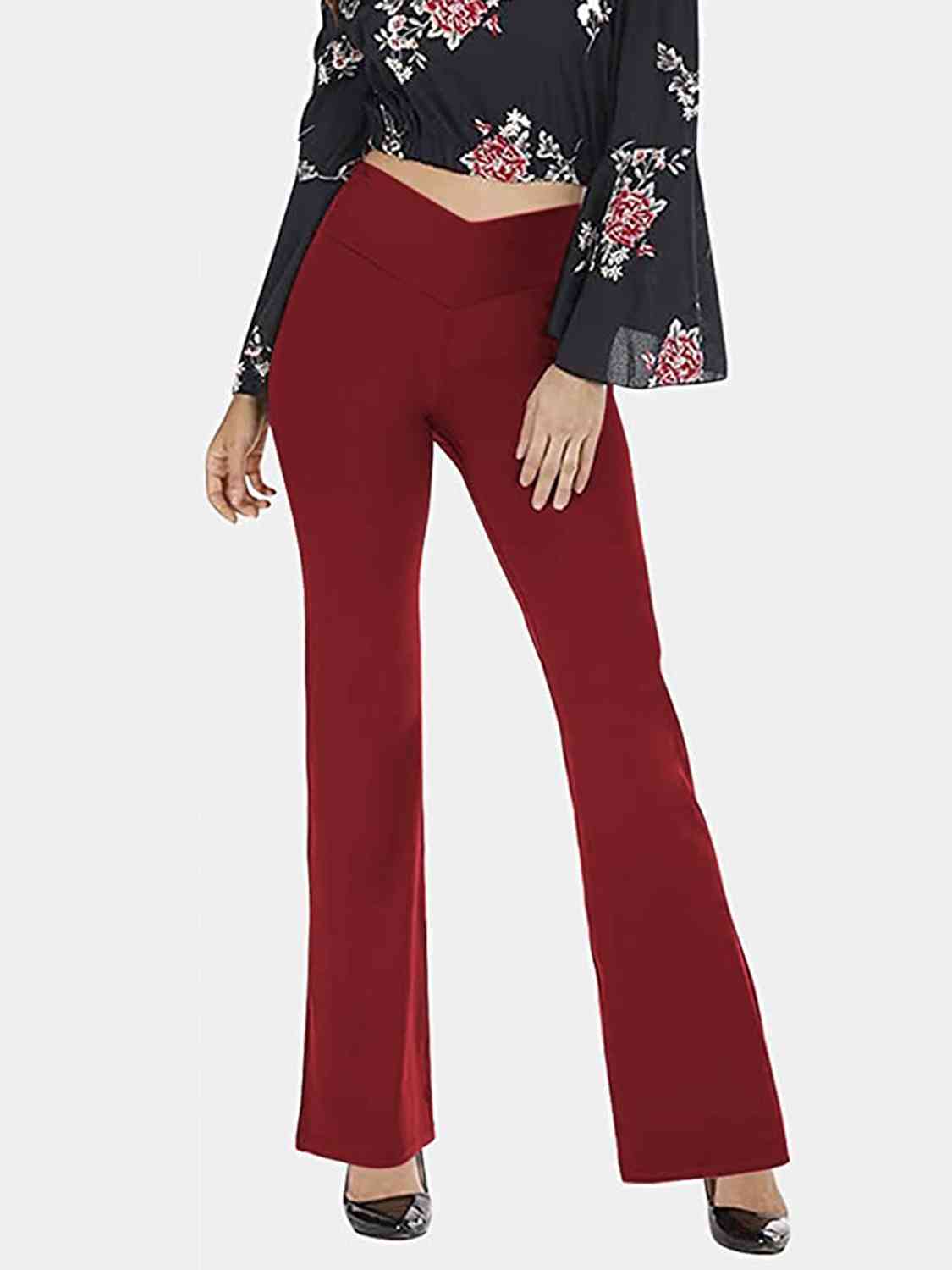 swvws V-Waist Bootcut Long Pants